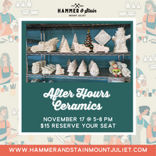 After Hours Ceramics Workshop - November 17, 2023 @ 5-8 PM