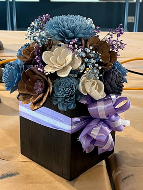You Paint and Design - Wood Flower Centerpieces