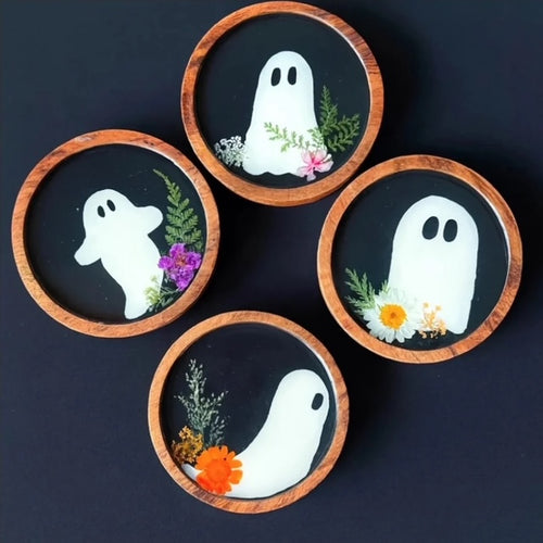 Pressed Flower Ghost Art