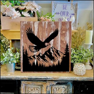 Eagle and Bear Pallet Signs