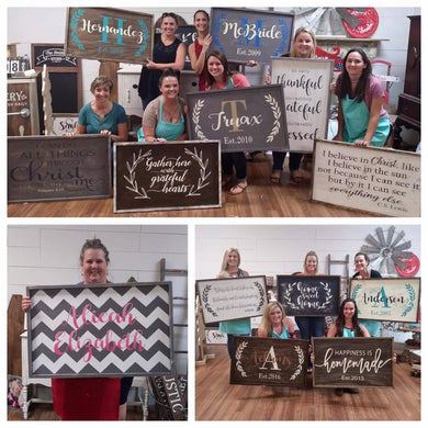 Large Framed Sign Workshop - Friday 12/8, 2pm